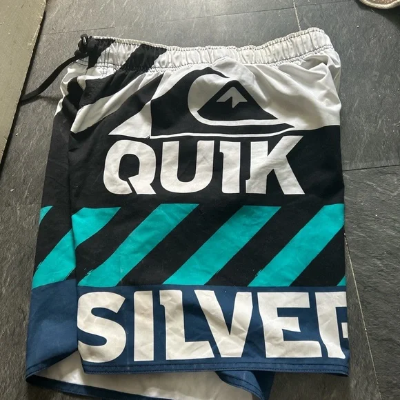 y2k early 2000’s Quiksilver Quicksilver swimming surf beach Board shorts - Picture 3 of 6